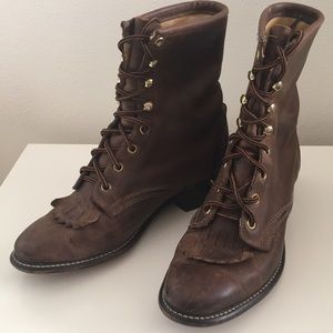 Laredo Keltie Roper Lace-up vintage boots